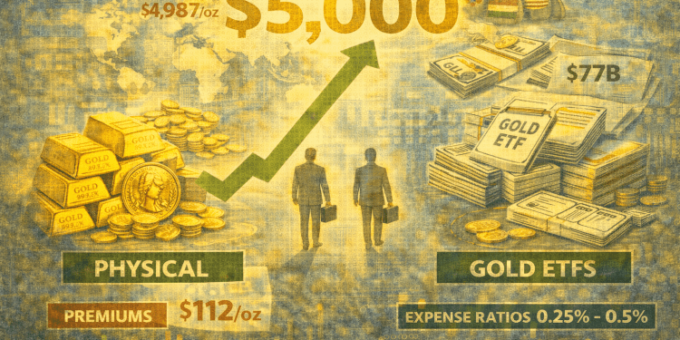 Gold near $5,000/oz: physical vs. paper- what’s the smarter buy?