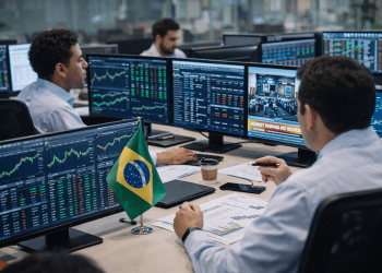 Brazil stocks hover near record highs as commodities, banks drive gains